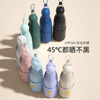 Compact UV Protection Capsule Umbrella for Sun and Rain
