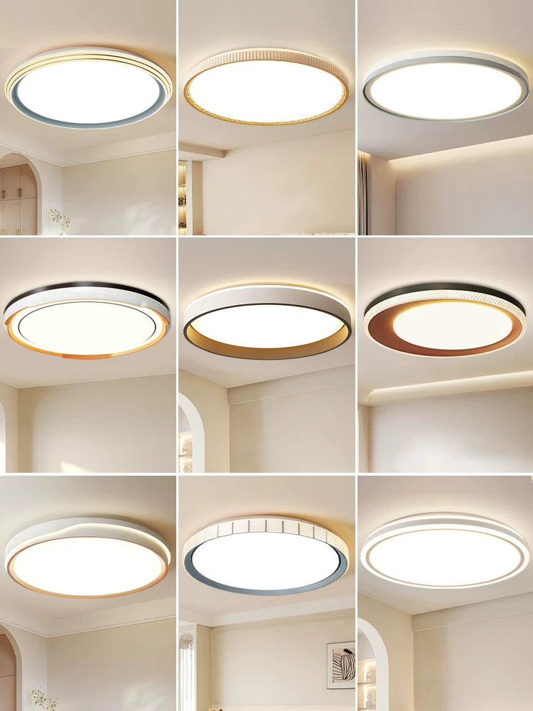 Modern Minimalist LED Ceiling Light for Bedroom, Eye-Caring Full Spectrum Dimmable Fixture