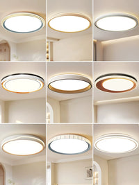 Modern Minimalist LED Ceiling Light for Bedroom, Eye-Caring Full Spectrum Dimmable Fixture