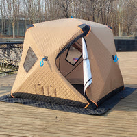 Winter Camping Ice Fishing Tent with Stove Jack, Windproof Portable Insulated Outdoor Shelter