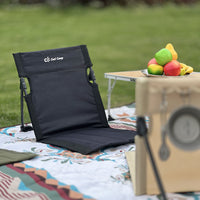 COOLCAMP Outdoor Folding Beach Chair with Backrest, Aluminum Alloy Portable Picnic Lawn Chair