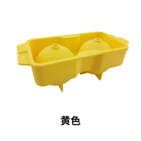 Multi-Color 2-Cavity Silicone Ice Ball Mold for Whiskey, Coffee, and Large Ice Cubes