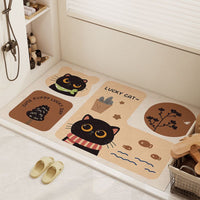 Cute Animal Hollow Loop Pile Bathroom Mat - Non-Slip, Drainable, Wear-Resistant, Cuttable
