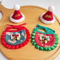 Pet Christmas Costume Set - Hat, Scarf, and Bib for Cats and Dogs