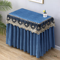 Rectangular Sewing Machine Cover Dustproof Tablecloth for Bedside Cabinet