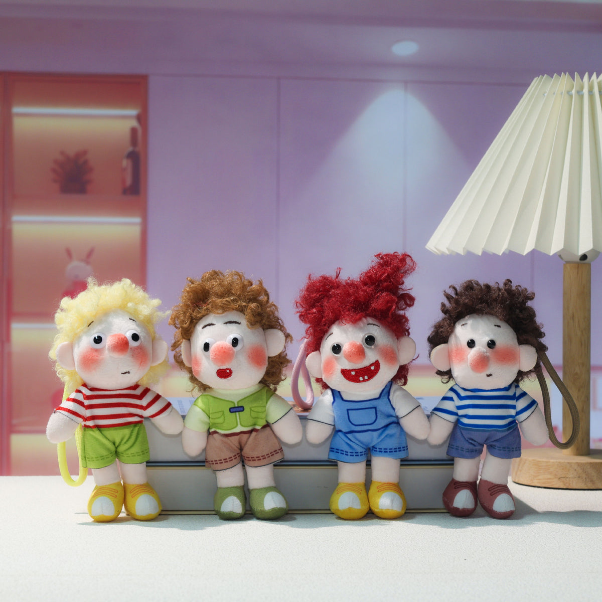 Cute Clown Plush Keychain Doll with Exploding Hair - 15cm