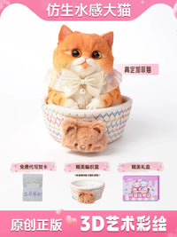Chubby Cat Squeeze Toy Stress Relief Fidget Toy for Girls and Friends Birthday Gift Realistic Cat Toy