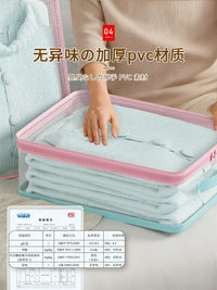 Home Bedroom Wardrobe Mesh Dustproof Storage Box with Compartments and Handle for Bedding and Quilt Storage