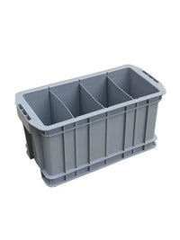 Portable Plastic Storage Box with Removable Dividers and Lid for Parts, Tools, and Small Items