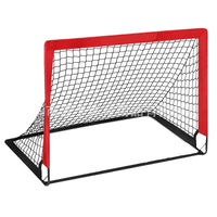 Portable Soccer Goal Set 6x4ft, Easy Assembly Fiberglass Pole Football Goal for Backyard Training