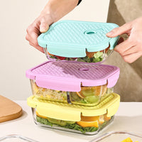 Microwave-Safe Glass Food Storage Containers with Lids - Leakproof & Heat Resistant Lunch Boxes for Office & Home
