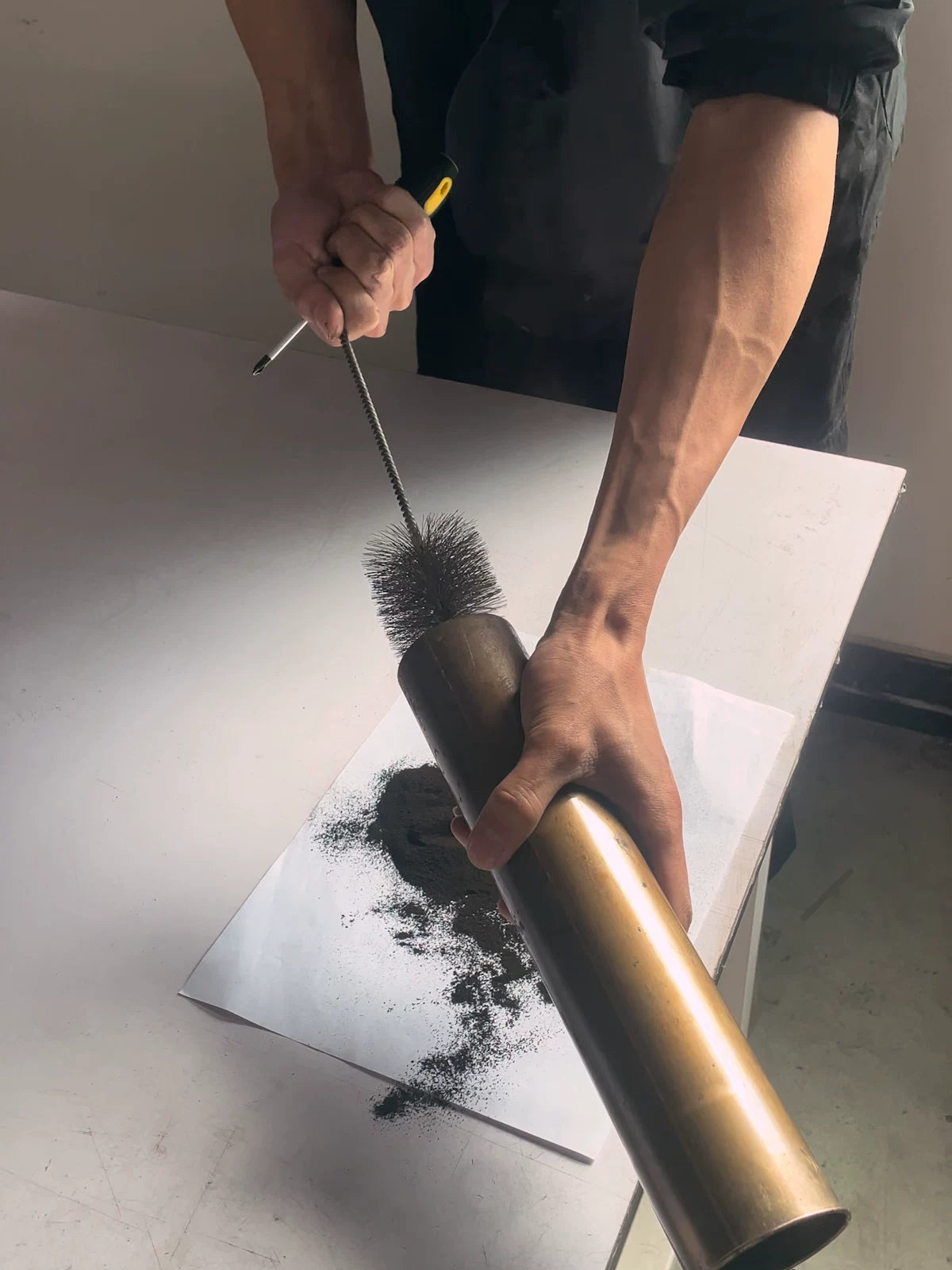 Wood Stove Chimney Cleaning Brush for Outdoor Camping, 6/7cm Diameter