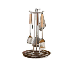 Rotating Utensil Holder with Drip Tray for Kitchen Countertop