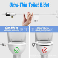 Easy-Install Smart Non-Electric Bidet Toilet Attachment, Cold Water Feminine Wash and Rear Wash Dual Spray Nozzle Toilet Seat Cover