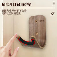 No-Drill Solid Wood Skateboard Wall Mount Rack for Longboards and Surfboards