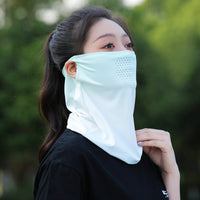 Breathable Ice Silk Sun Protection Face Mask for Cycling and Outdoor Activities