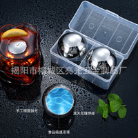 304 Stainless Steel Reusable Ice Balls for Whiskey, Wine, Beer, and Other Beverages