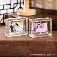 Mini Acrylic Photo Frame Rotating Display for 2-inch Photos