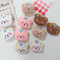 Cute Cartoon Plush Bear Brooch / Pendant for Bags, Hats, and Apparel
