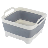 Foldable Plastic Wash Basin Portable Multi-functional Storage Basket Sink for Home Use