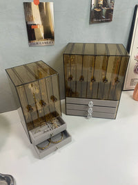 Large Capacity Jewelry Box Organizer with Display Stand for Earrings Necklaces Bracelets