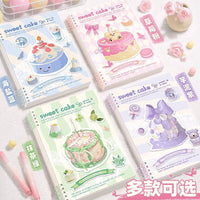 Cartoon Dessert Loose-Leaf Notebook, Detachable Pages, Smooth Writing, Cute Aesthetic for Girls