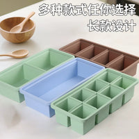 Large Capacity Silicone Soup Box with Lid Multi-Compartment Ice Cube Mold Baby Food Storage Container Freezer Divider Tray