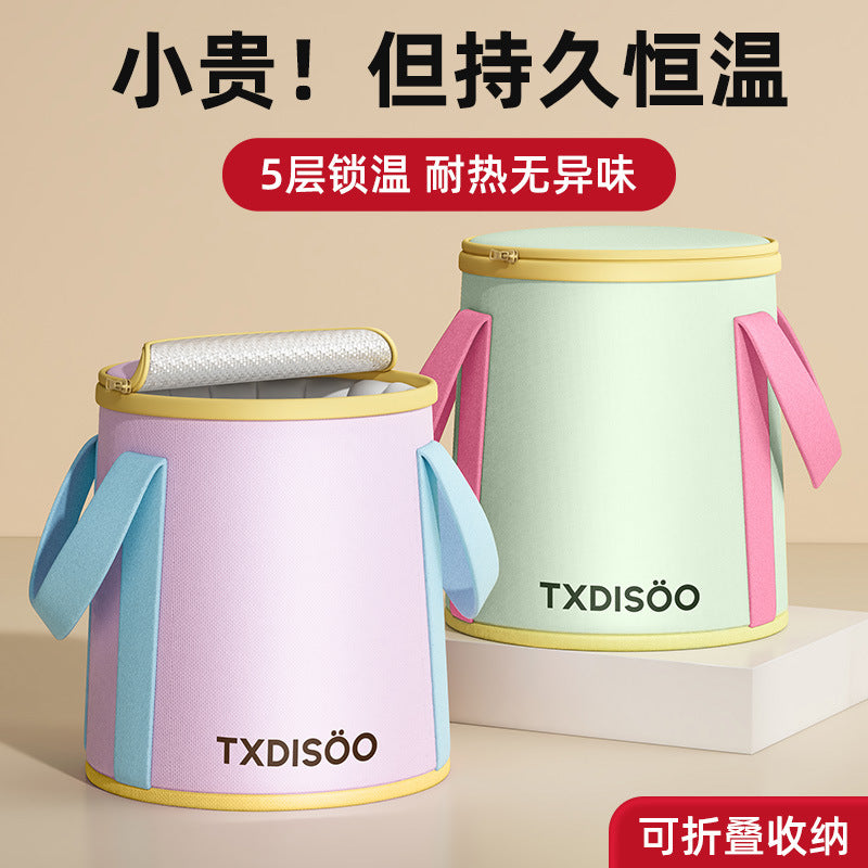 Foldable Foot Spa Bucket for Soaking Feet and Calves, Portable Insulated Deep Basin for Home Use