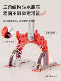 Adjustable Kids Basketball Hoop and Soccer Goal Set, Indoor Mini Ball Game Toy for Boys, Home Shooting Practice
