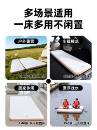 Hirano Portable Inflatable Air Mattress for Camping and Home Use, Self-Folding Design
