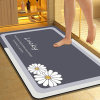 Modern Diatomaceous Earth Bath Mat - Super Absorbent, Quick Dry, Non-Slip Bathroom Floor Mat