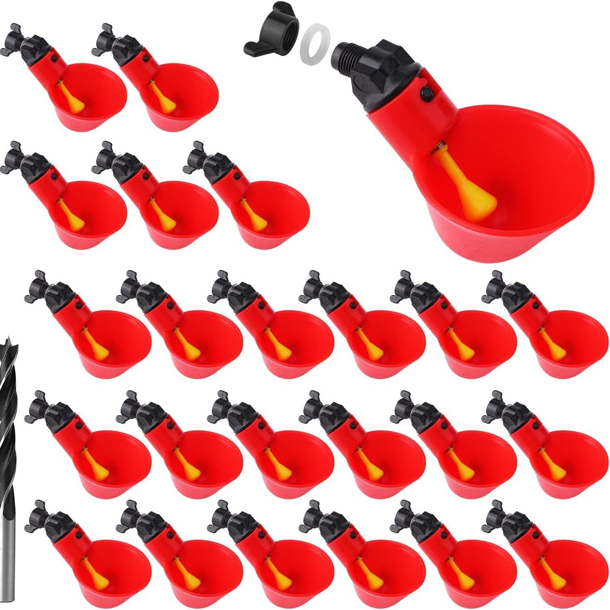 Automatic Poultry Waterer Cups for Chickens and Fowl