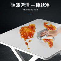 Portable Thickened Stainless Steel Folding Square Table for Outdoor Camping BBQ Stalls