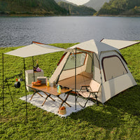 Automatic Pop-Up Camping Tent with Integrated Rainfly for Outdoor Picnics and Camping