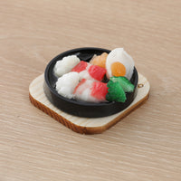 Realistic Teppanyaki Food Keychain Miniature Steak Sushi Bag Charm