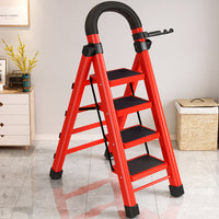 Folding Household Ladder, Heavy-Duty Aluminum Alloy Step Stool for Home and Office Use