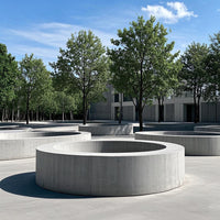 UHPC Concrete Planter Bench for Outdoor Seating and Tree Surrounds