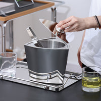 European Style Stainless Steel Champagne & Wine Ice Bucket for Home Bar