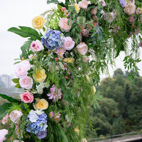 Monet Garden Style Arch Floral Arrangement with Stand for Outdoor Weddings & Photography