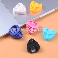 Guitar Pick Holder Case with Adhesive Backing, Heart-shaped or Triangular