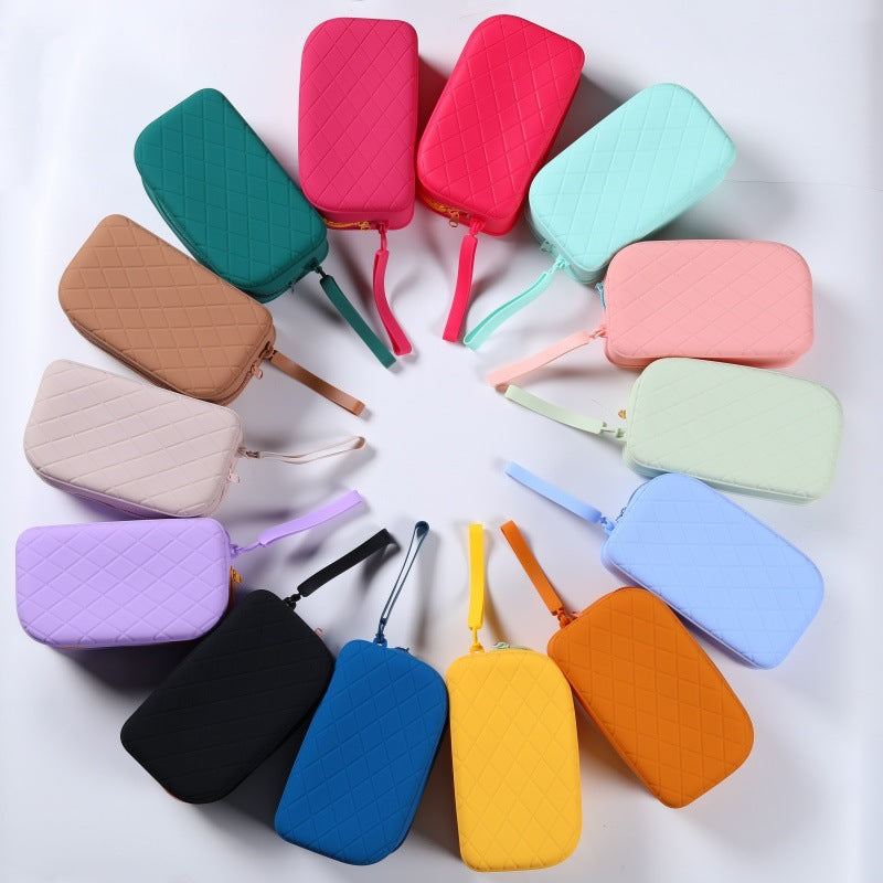 Silicone Travel Toiletry Bag, Large Capacity Waterproof Cosmetic Organizer