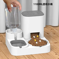Automatic Pet Feeder with Water Dispenser and Food Bowl for Cats and Dogs, Double Bowl Design
