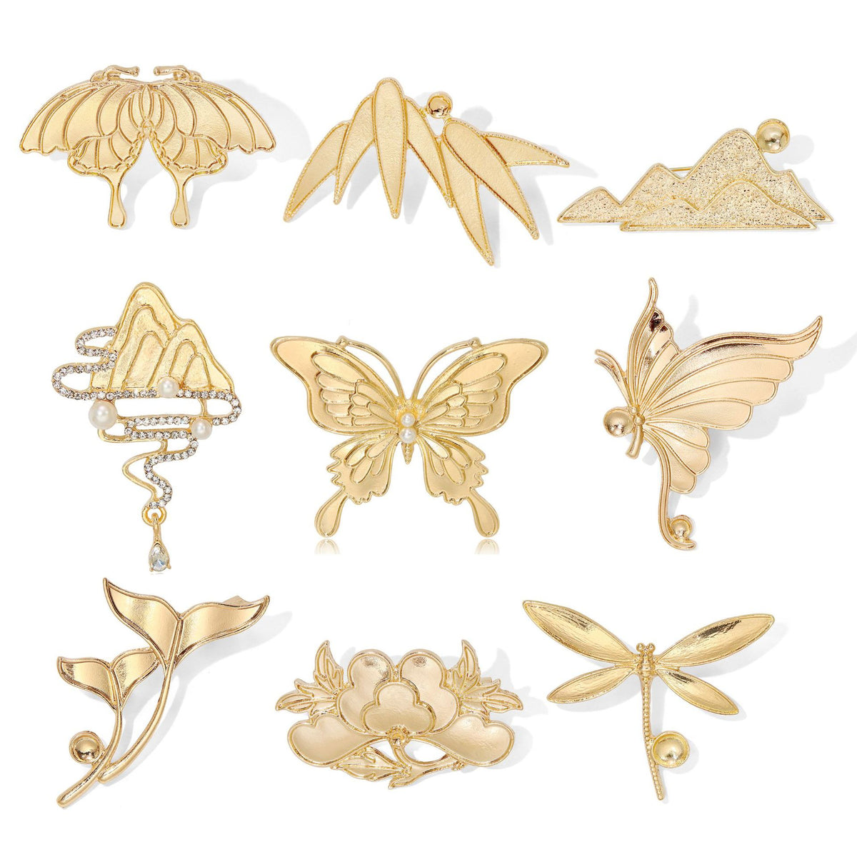 Mother-of-Pearl Inlay Brooch Base for DIY Jewelry Making