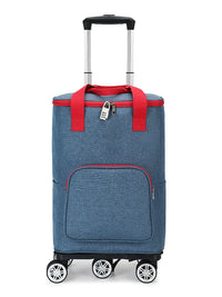 Portable Insulated Cooler Bag with Wheels for Outdoor Picnics and Food Delivery