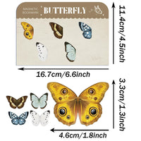 Butterfly Magnetic Bookmarks - Vintage Art Style, Creative Student Reading Page Markers