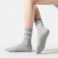 Non-Slip Yoga Pilates Socks with Silicone Grips for Women