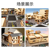 Miniature Chinese Street House Model for Dioramas and Photography Props