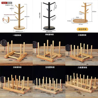 Bamboo Drying Rack and Storage Organizer for Mugs and Teacups