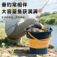High-Temperature Resistant Portable Foldable Bucket for Fishing, Travel, Home, Car, and Outdoor Use