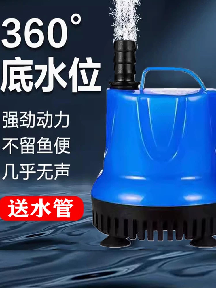Submersible Water Pump for Fish Tank Aquarium, Silent Circulation Filter Pump, 110V-220V Rockery Fountain Pump